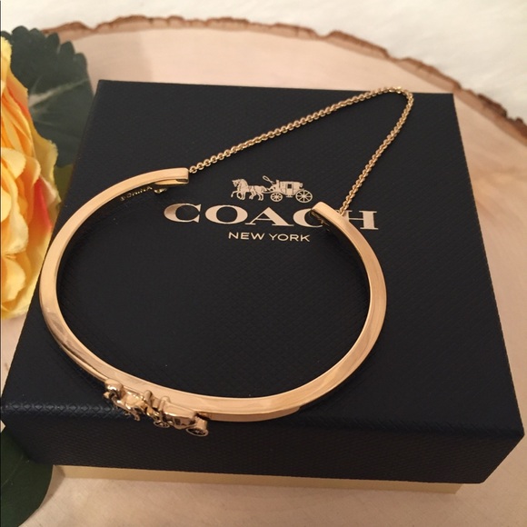 COACH CUFF Horse and Carriage doble chain 🆕 - Picture 7 of 9